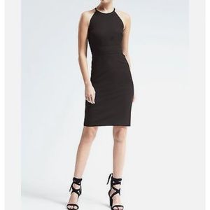 Banana Republic Bi-Stretch Racer-Neck Sheath Dress